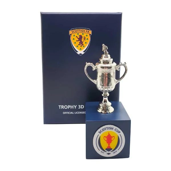 Scottish Cup Official Trophy Replica on Wooden Pedestal (70mm)