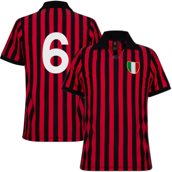 Picture of AC Milan Retro Football Shirt 1962-1963 + No. 6 (Trapattoni)
