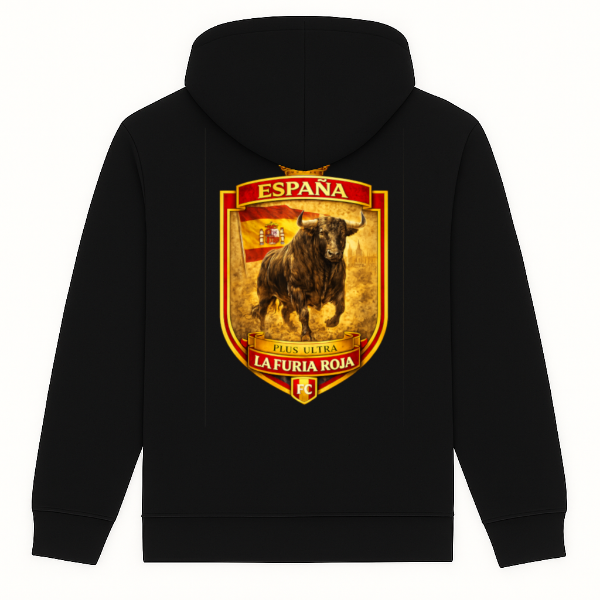 FC Eleven - Spanje La Furia Roja Heavy Hoodie - Zwart