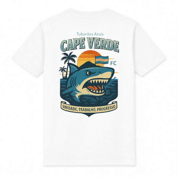 FC Eleven - Cape Verde Tubaroes Azuis Heavy T-Shirt - White