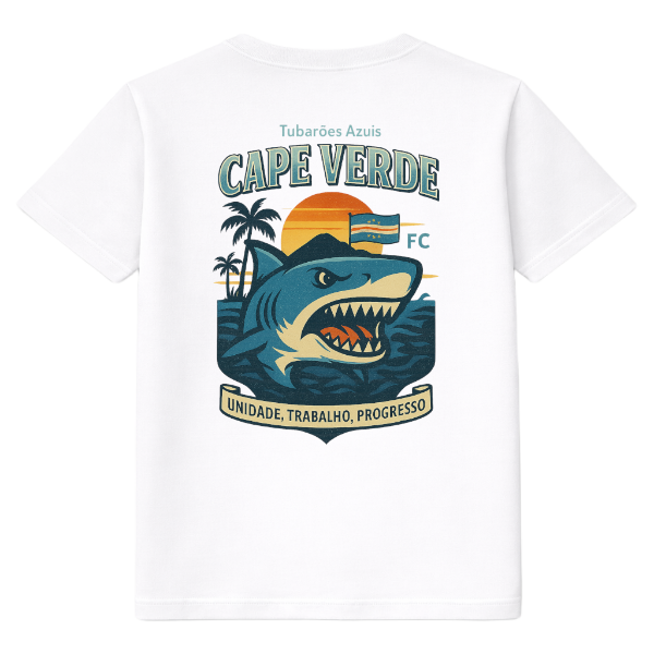 FC Eleven - Cape Verde Tubaroes Azuis Heavy T-Shirt - White