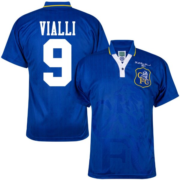 Chelsea Retro Voetbalshirt 1996-1997 + Vialli 9