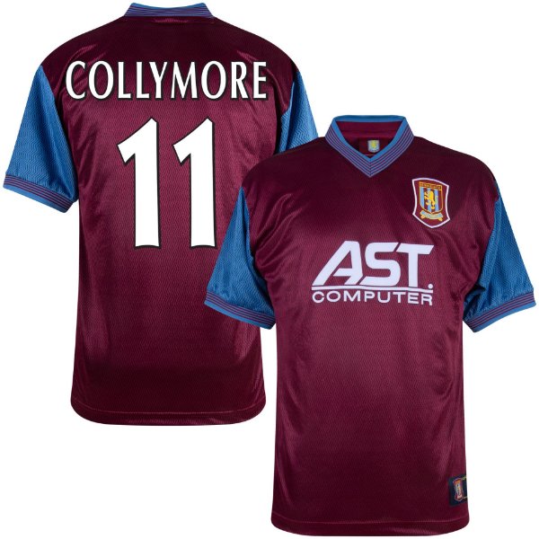 Aston Villa Retro Football Shirt 1997-1998 + Collymore 11